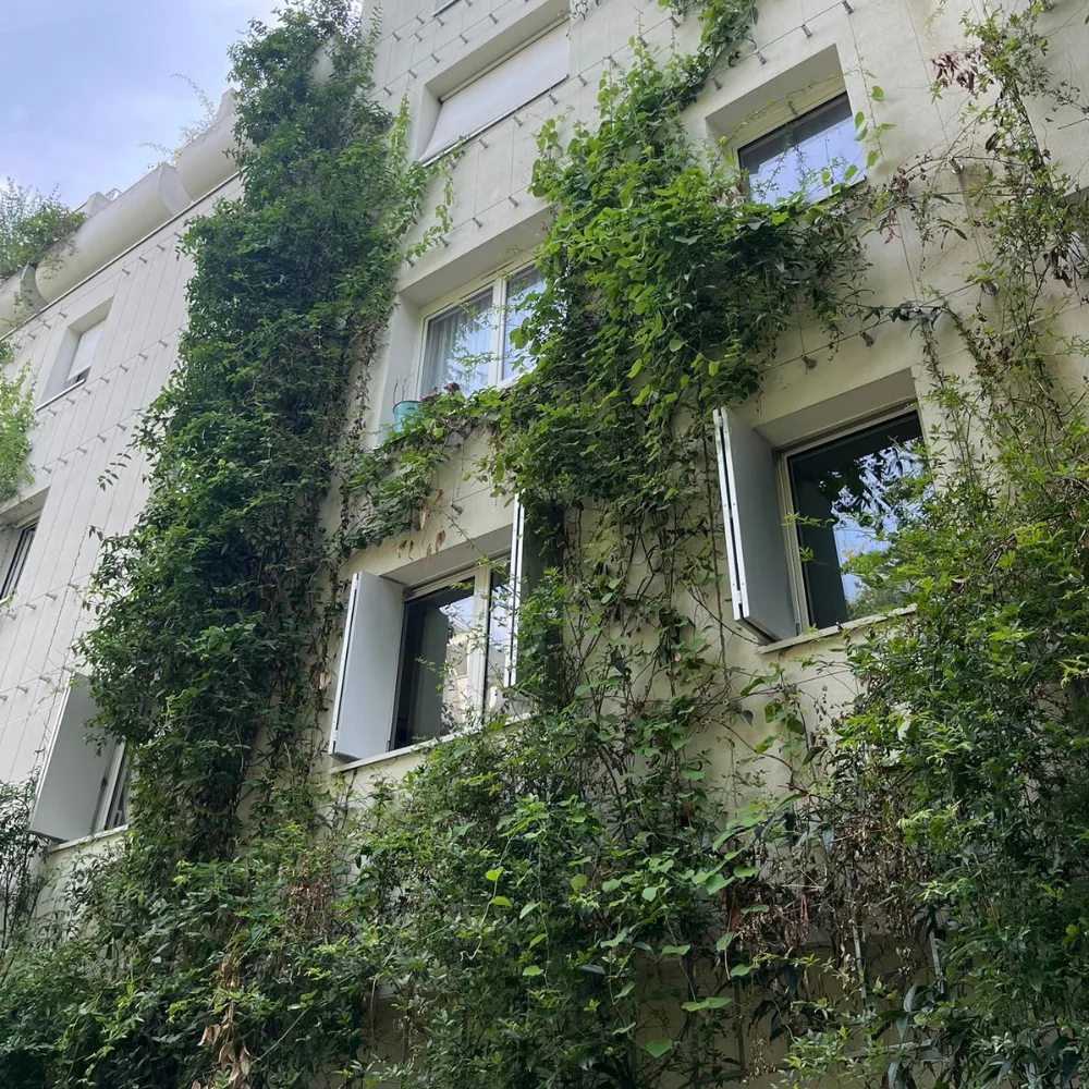 Façade végétalisée de la résidence Salamandre de Paris Habitat